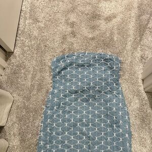 Beginning Boutique Blue Strapless Dress